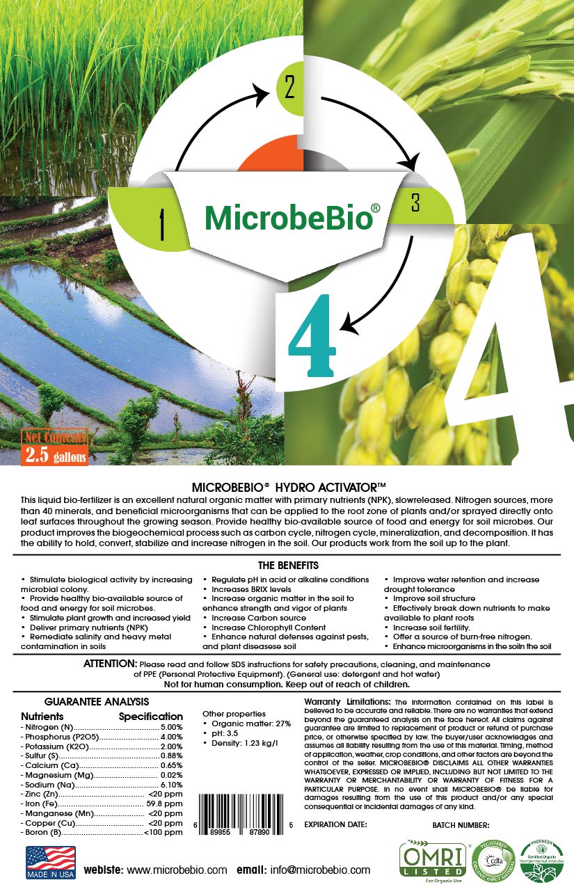 Microbial fertilizer soil-enhancing, sustainable products