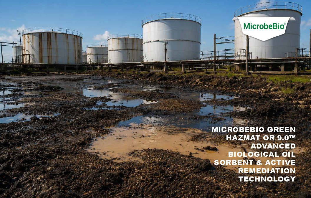 MicrobeBio® Green Hazmat OR 9.0™ represents the next generation of oil spill response and environmental remediation.