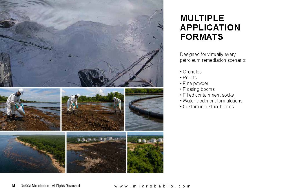 MicrobeBio® Green Hazmat OR 9.0™ represents the next generation of oil spill response and environmental remediation.