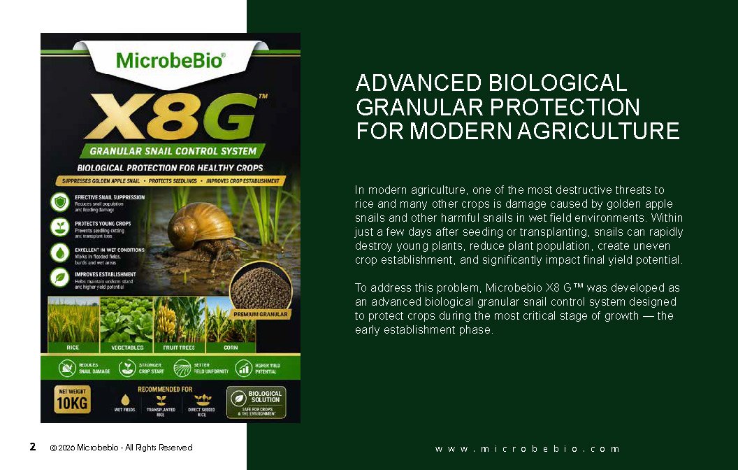 Microbebio- X8G Protect your field from day one Advanced biological granular protection for healthier crops_Page_02 Advanced biological granular protection for healthier crops